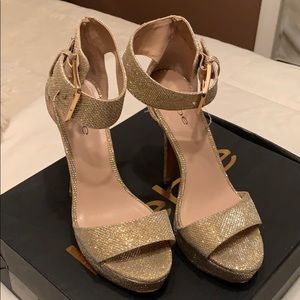 Bebe gold sparkly high heels